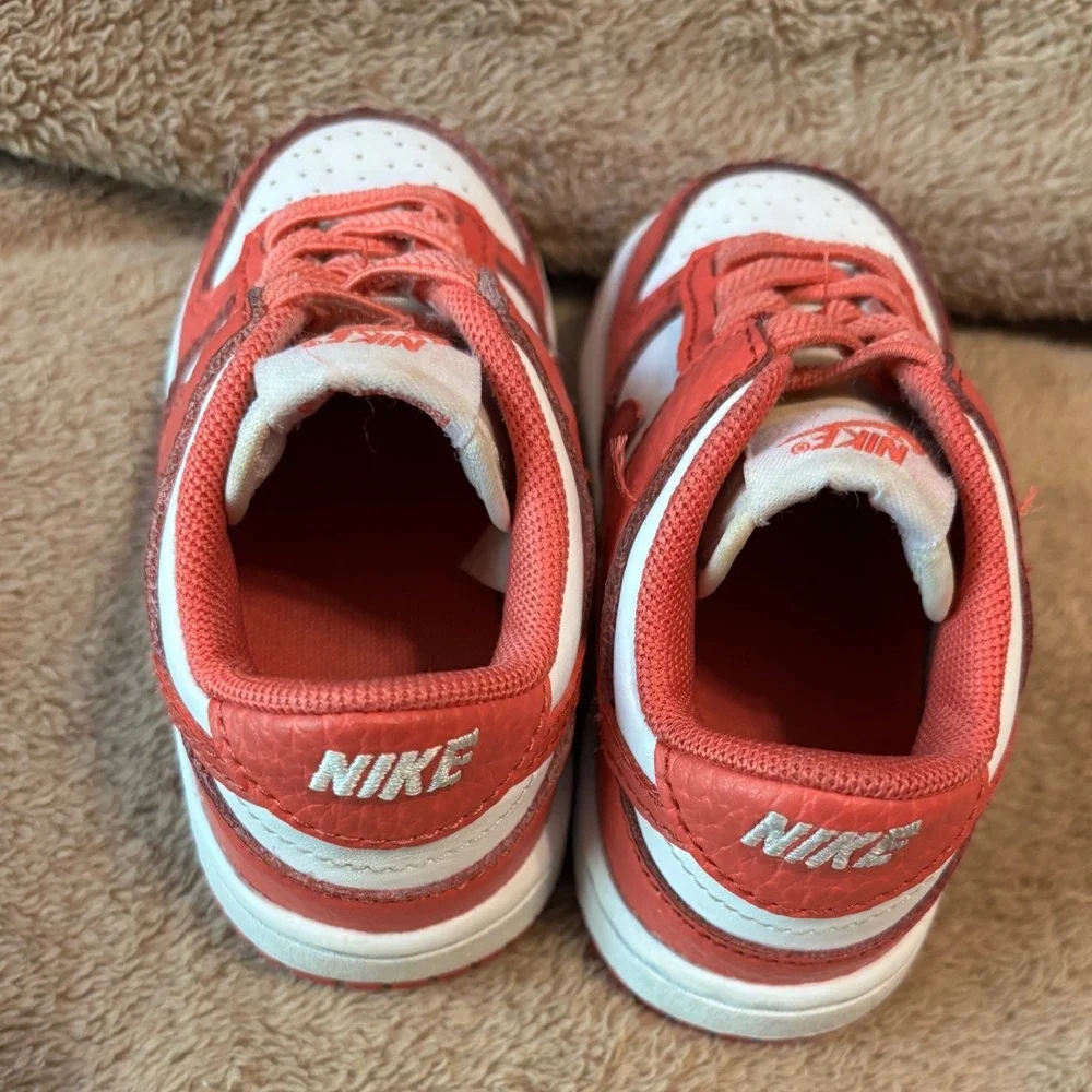 Nike Dunk Low Toddler Sneakers Gypsy Rose Pink White Leather Shoes‎ Size 6C VGUC